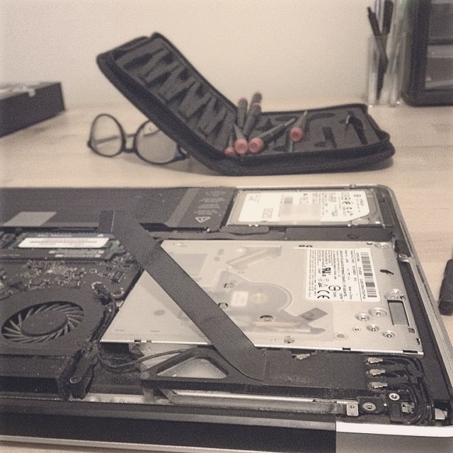 Upgrading hard drive photo from Jun 6, 2014